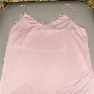 Lacey pink tank top